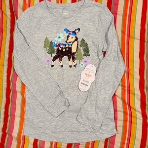Girls XS (4-5) Long Sleeve TShirt, Gray